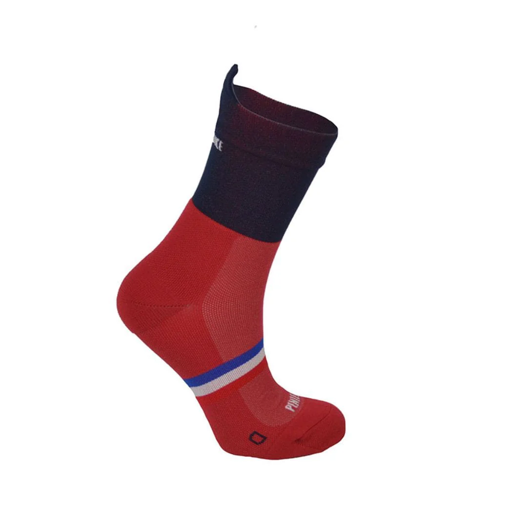 Chaussettes de running - La cerise et bleu